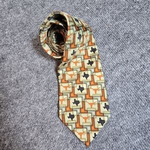 Texas Longhorns Silk Tie Mens University of Texas Orange Logo Necktie